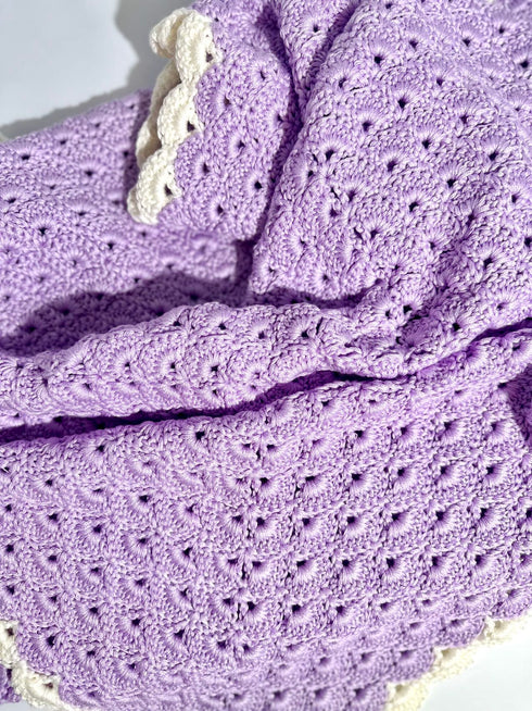 Kids and Babies' Crochet Blanket, kids room deco, kids gift, worsted wool and cotton blend
